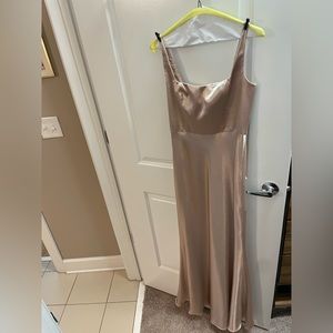 Jenny Yoo Ariana Dress in Pale Gold Size 2